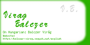 virag balczer business card