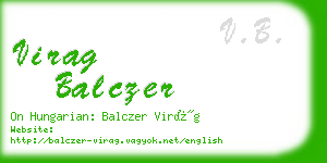 virag balczer business card